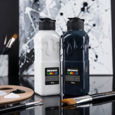 Акриловая краска Nova Color 180г Черный + Белый