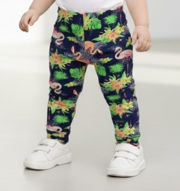 Леггинсы Peti Bebe фиолетовый, мультиколор, салатовый