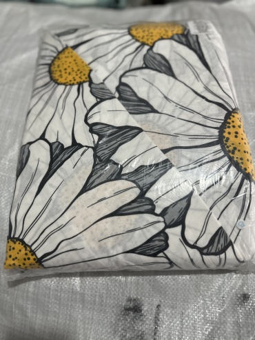 Комплект Туркменский текстиль Chamomile 1.5-спальный кретон, 1 наволочка: 65x65 см