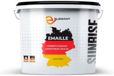 Elegant эмаль матовая Sunrise 0.9 кг, тон белый