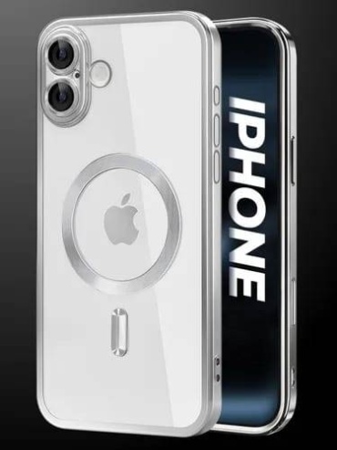 Чехол SherWay для Apple iPhone 16 серебристый