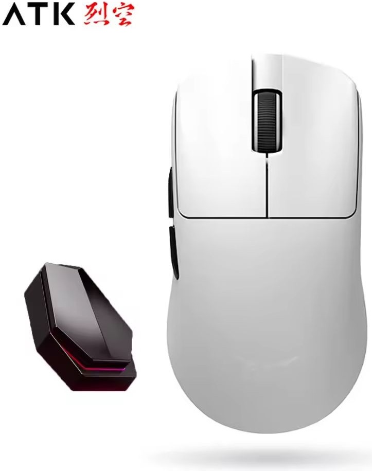 Мышь ATK F1 PRO MAX 8K dongle белый