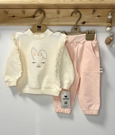 Комплект WOWO KIDS розовый, белый