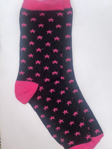 Носки KIDS SOCKS 00099-8 1 пара черный, розовый 31-33