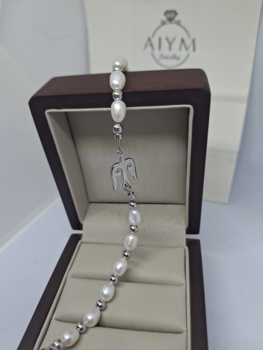 Serebro Aiym jewelry длина 20 см, вес 8.3 г серебро, плетение отсутствует