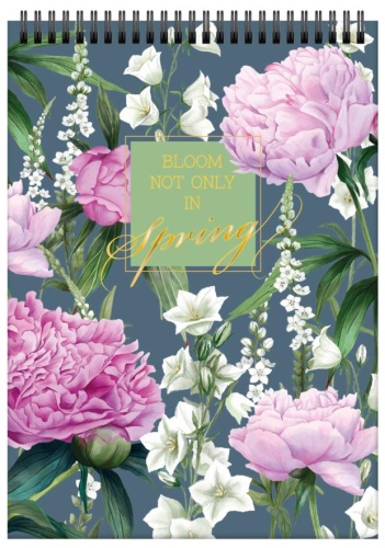 Блокнот Listoff La Fleur Spring PREMIUM, A5, 80 л, мультиколор