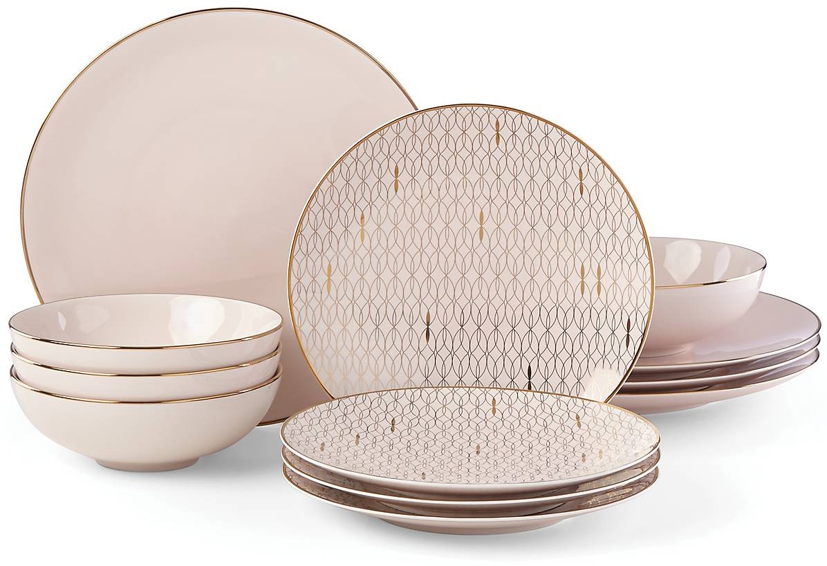 Сервиз на 4 персоны Lenox Trianna Blush, предметов: 12, столовый, фарфор