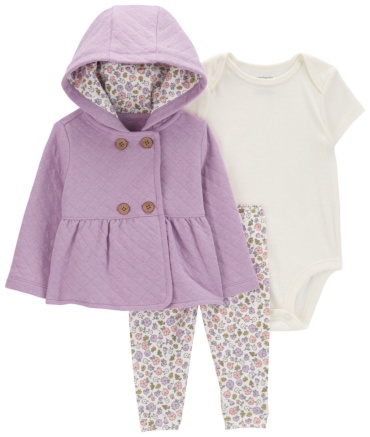 Комплект Carters белый, сиреневый