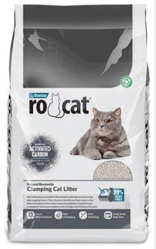 RO-CAT Наполнитель бентонитовый Grey 10 л Активный уголь