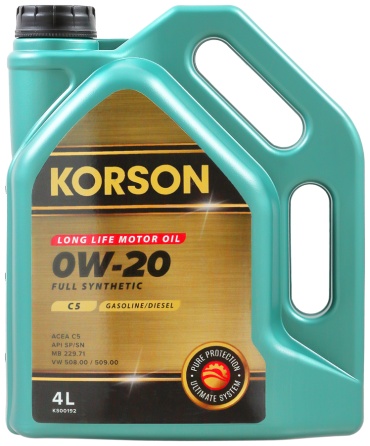 Синтетическое KORSON FULL SYNTHETIC 0W-20 4 л