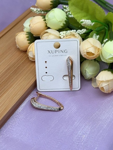 Серьги Xuping Jewelry медицинское золото, фианит