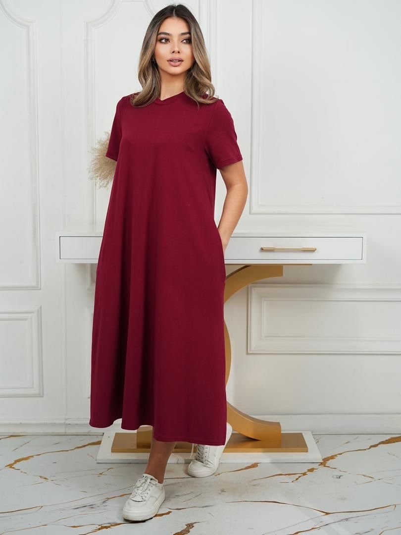Повседневное платье A&A style бордовый