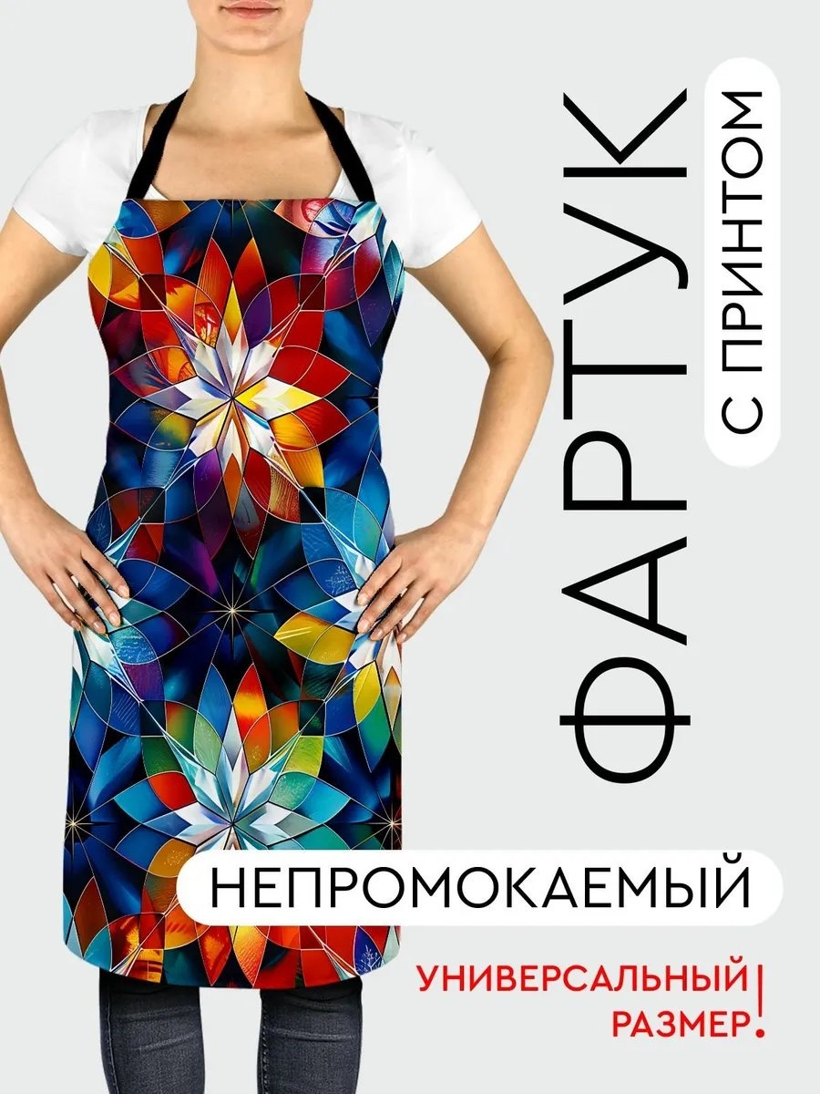 Фартук домашний 528615281 81.5x56.5 см полиэстер, ванильный