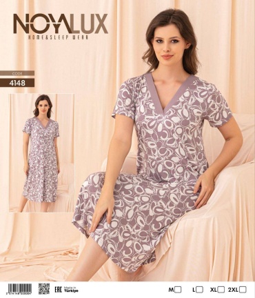 Ночная сорочка Noya Lux белый, розовый