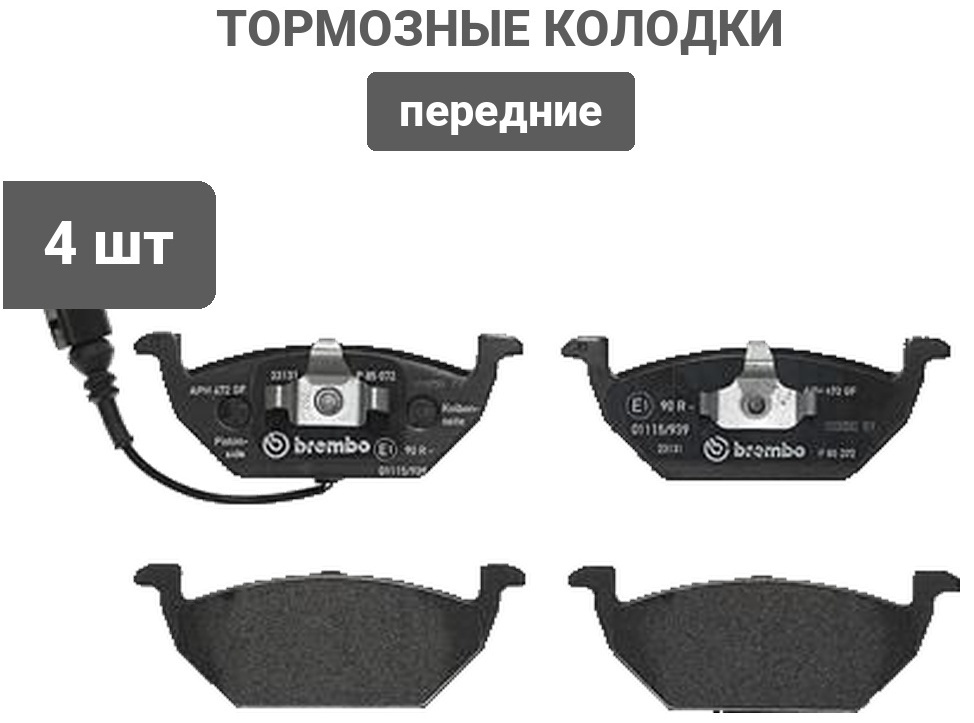 Колодки Brembo передние P85072