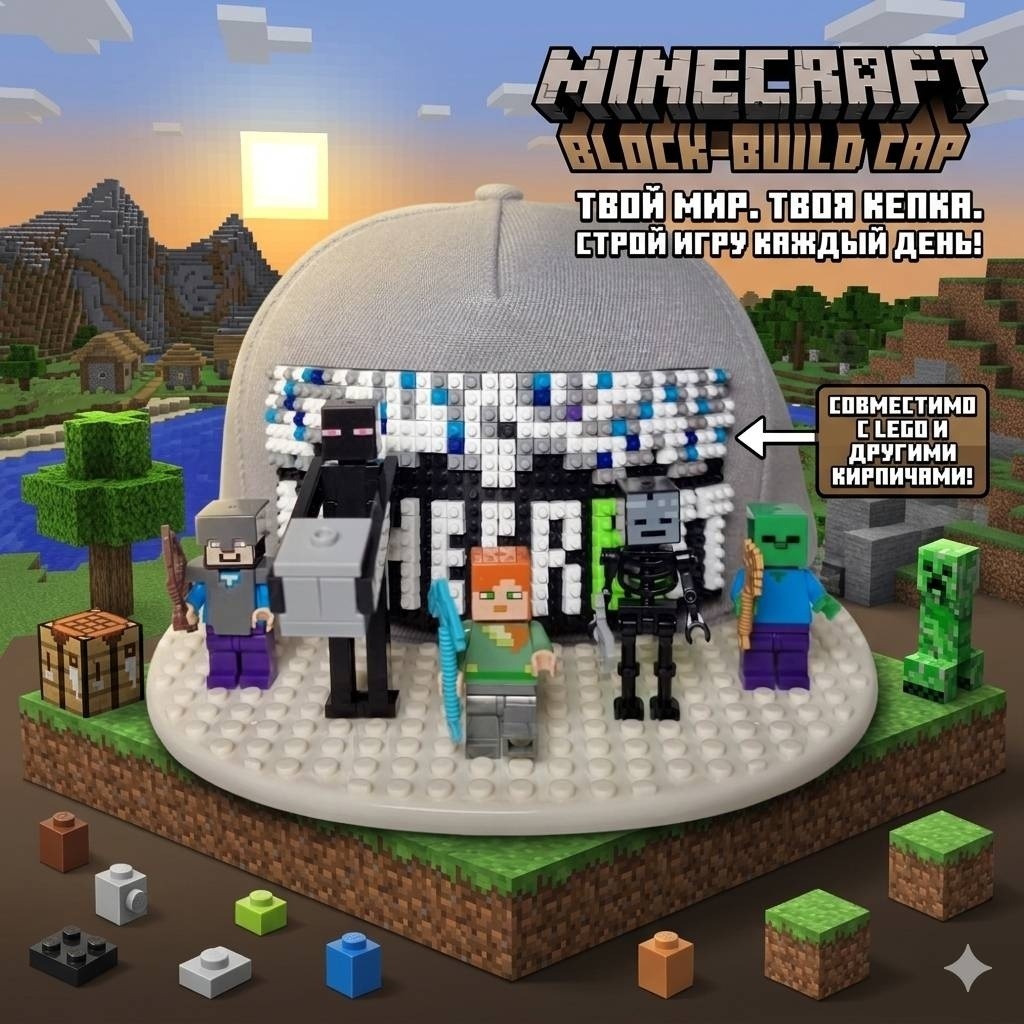 Кепка LEGO размер 55, 60, белый, серый