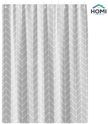 Штора для ванной Haiba Pattern 180G 180x180 серый, полиэстер
