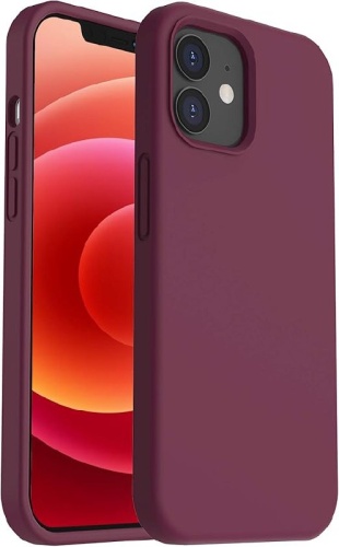 Чехол GLASS для Apple iPhone 11 бордовый