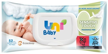 Детские влажные салфетки Uni Baby Sensitive 52 шт