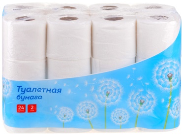 OfficeClean туалетная бумага 2-слойный 24 шт, вторичная целлюлоза