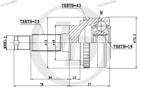 JD ШРУС JCT0041A