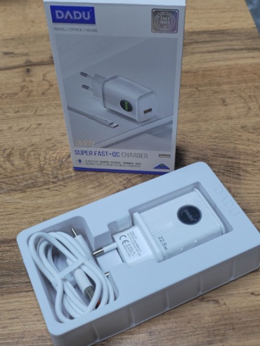 DADU Сетевое зарядное устройство DADU DC-319, 22.5W быстрая зарядка для смартфонов USB Type-C, USB 22.5 Вт белый