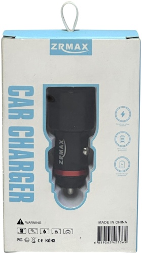 ZRMAX Car Charger USB Type-C, USB черный