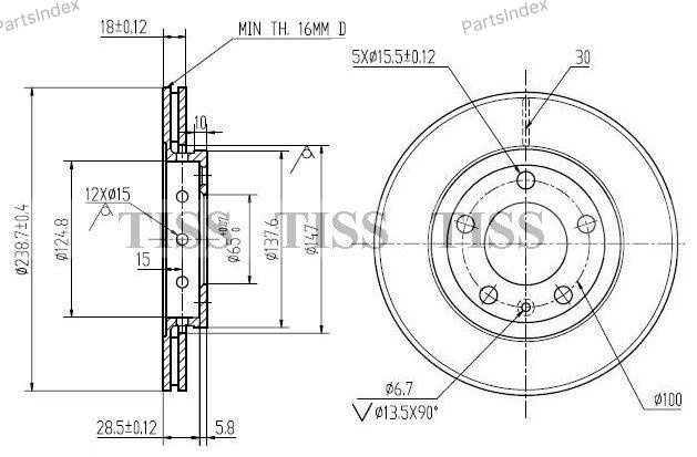 JD Диск Тормозной JBD0024