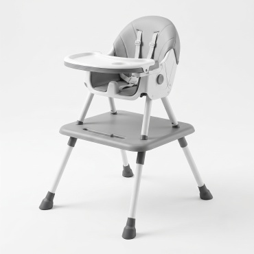 Стульчик трансформер Wingoffly Comfort 2В1 с регулируемой спинкой, парта стул happy baby серый