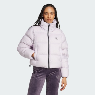 Пуховик adidas фиолетовый