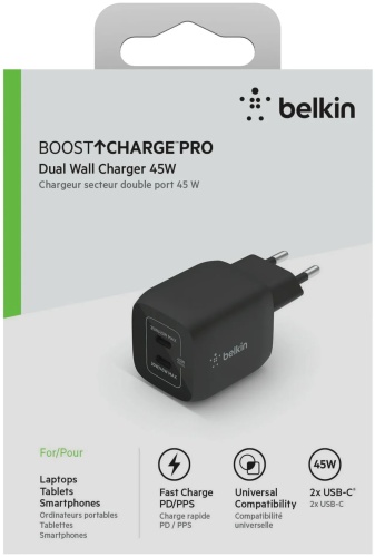Belkin WCH011vfBK USB Type-C, Lightning 45 Вт черный