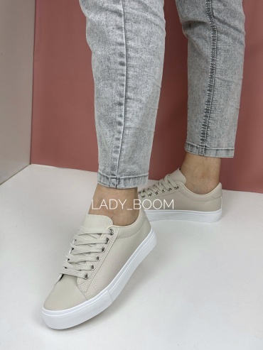 Кеды Lady boom бежевый