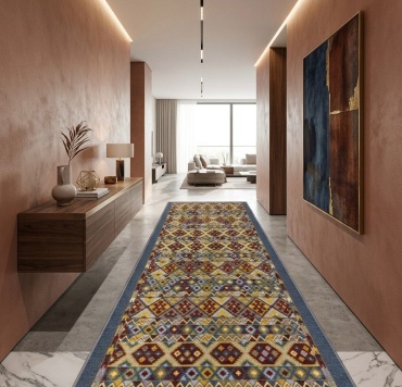 Ковровая дорожка Vitebsk carpets короткий ворс, хлопок, полипропилен, 80 см x 4 м