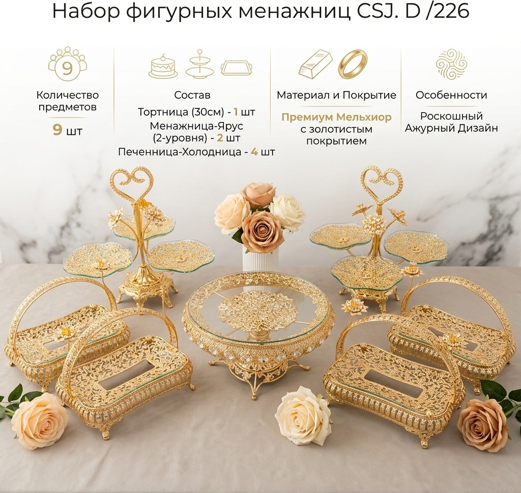 CSJ менажница CSJ. D /226 фигурная 9 шт