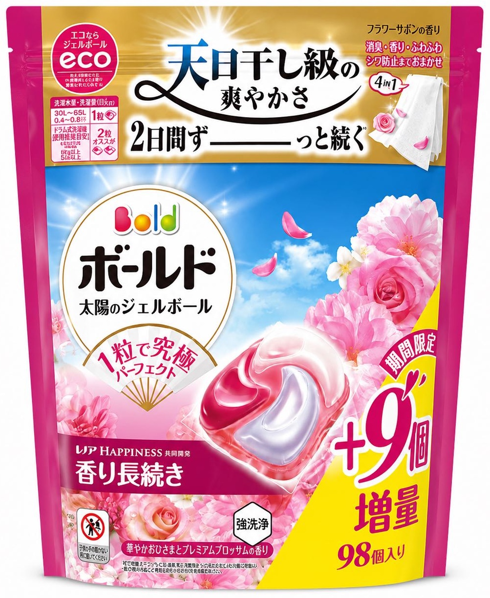Капсулы для стирки Bold Bold Gel Ball 4D Premium Blossom цветочный , 98 шт