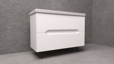 Тумба с раковиной Verita MT-LEO -N80-B, 80x85x47 см, белый