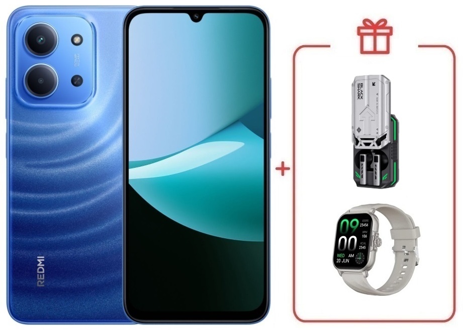 Смартфон Xiaomi Redmi 15C 4 ГБ/128 ГБ голубой + подарок