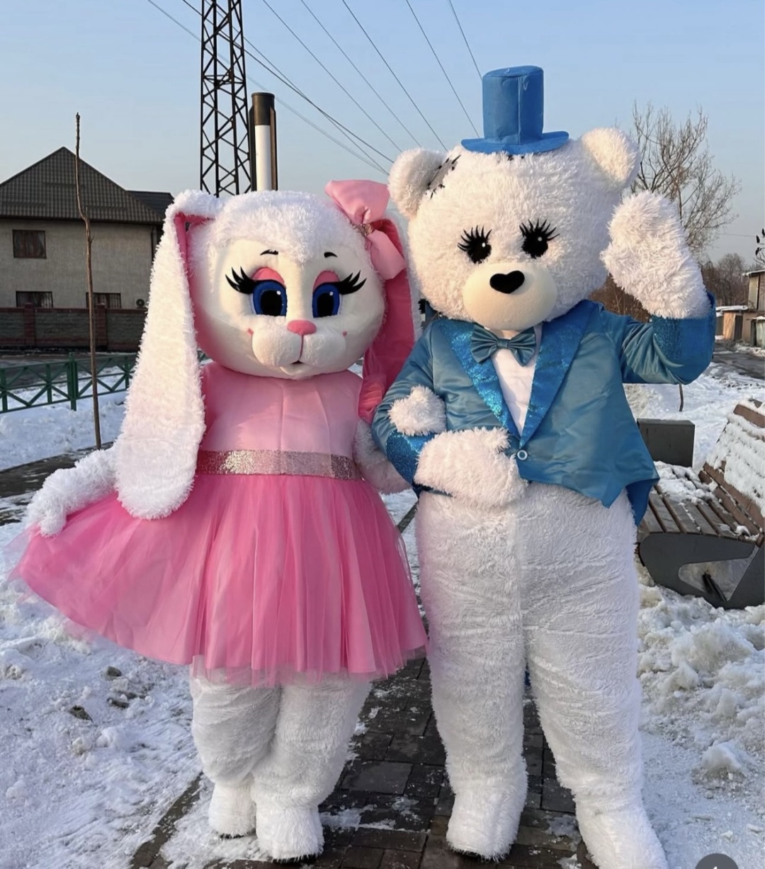Карнавальный костюм Мишка Зайка Тедди Карнавальный костюм белый, бежевый