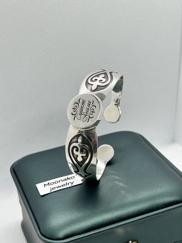 Moonako Jewelry Moonako jewelry длина 20 см, вес 30 г серебро, плетение обод
