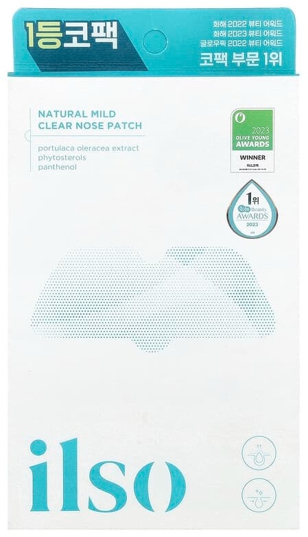 Патчи Ilso тканевые Natural Mild Clear, патч для носа, 10 патчей противомикробные 10 шт