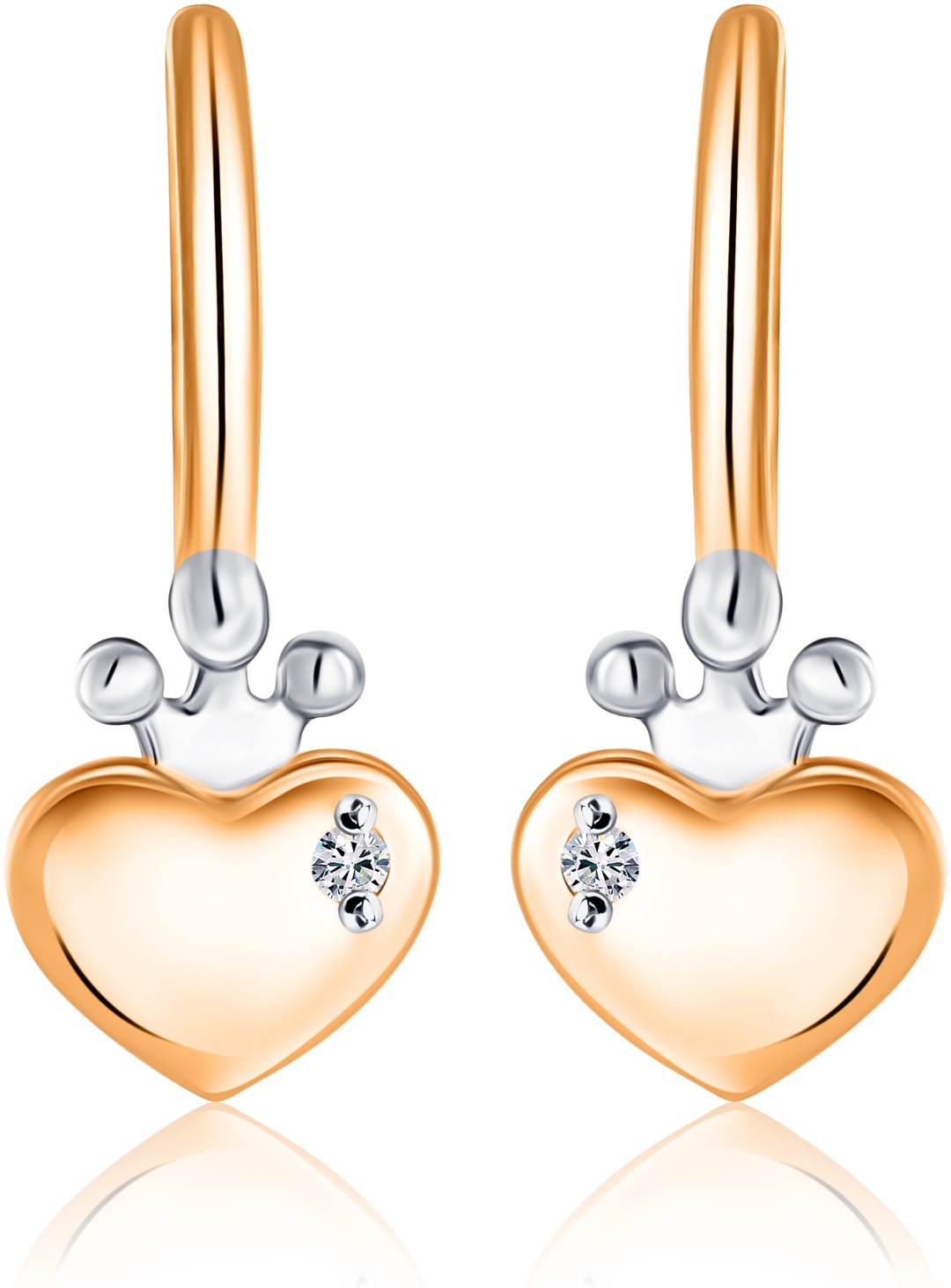 Серьги Lucente Бриллианты Якутии EAR-LU-585-152258 вес 1.07 г золото, бриллиант