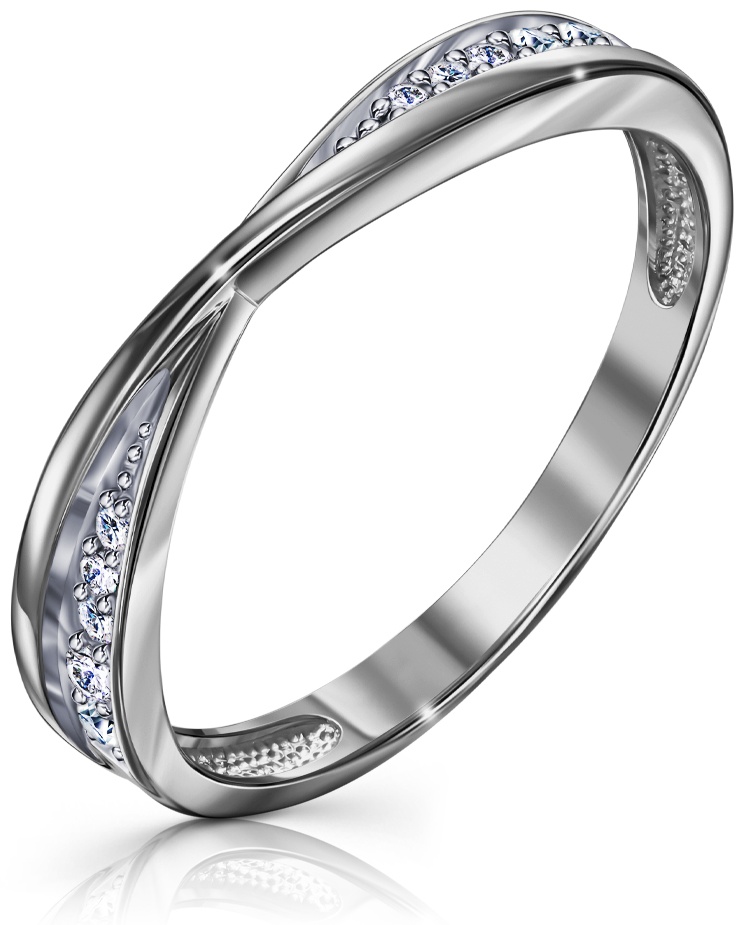 Lucente Silver RIN-LU-925-125374-18 размер 18 вес 1.42 г серебро, фианит