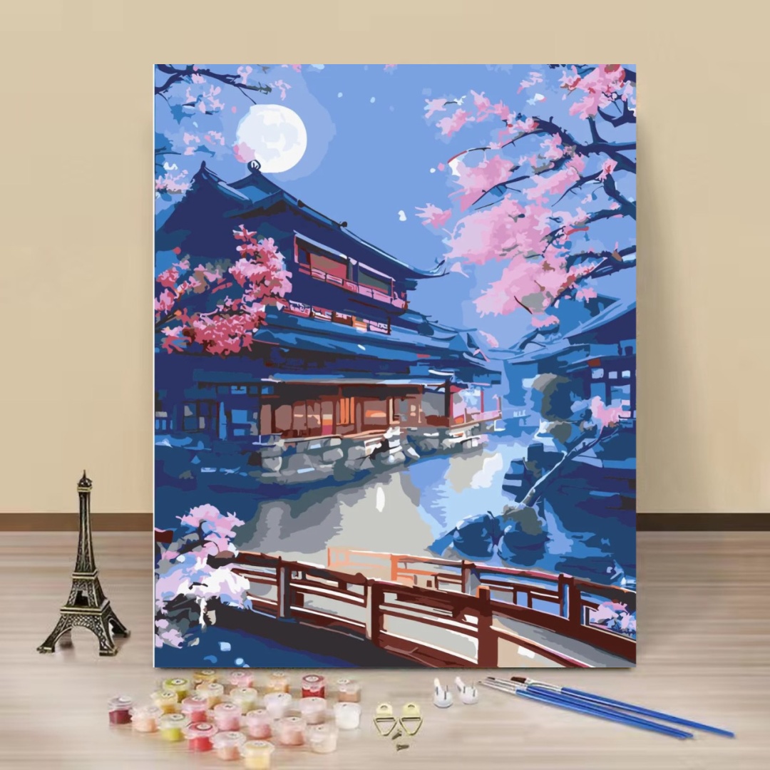 Картина Paint Япония. Цветение Сакуры холст на подрамнике 40x30 см