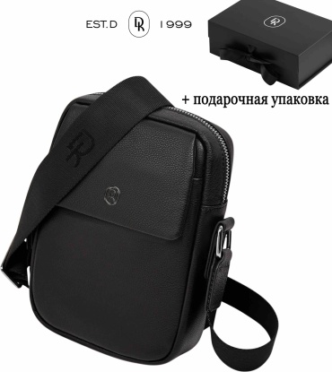 Барсетка DK Brand натуральная кожа черный