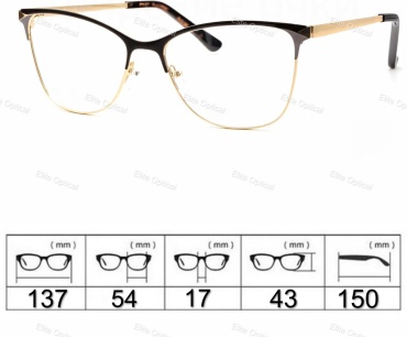 Elite Optical N.K.Karl корригирующие Готовые очки для зрения DV-8080-1 коричневый +0.25