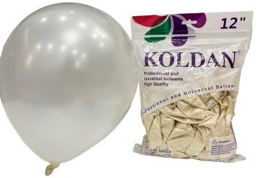 Воздушный шар KOLDAN однотонный 100 шт, серебристый