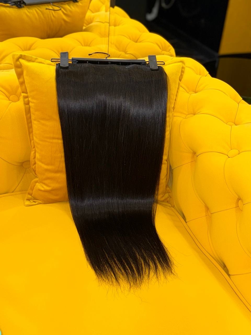 Kukla.hair.kz пряди на заколке черный женский