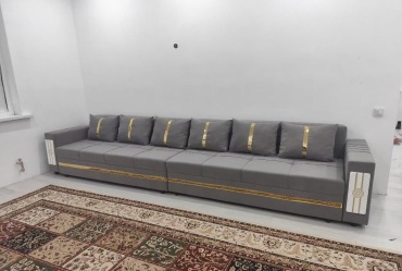 Диван mebel SQ диван, 400х80 см, обивка ткань, серый