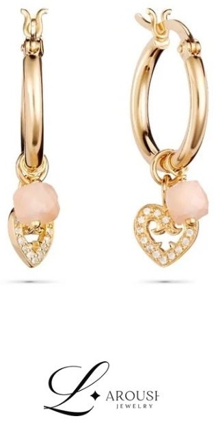 Серьги Laroush Jewelry SRN-ES-00002-GP1MS вес 2.82 г серебро, золото, агат