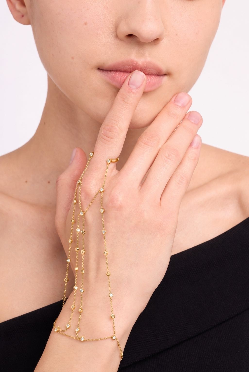 Laroush Jewelry длина 16 см медицинская сталь, цирконий